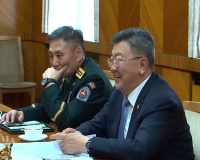 Встреча с министром обороны Монголии Н. Энхболдом