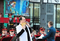 Центральный военный оркестр Минобороны РФ выступил в Пий-Хемском районе. Фото В. Лачугиной