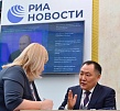 Глава Тувы  в Красноярске  дал интервью информационному агентству «РИА Новости»