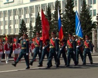 Парад, посвященный 70-летию Победы в Великой Отечественной войне 1941-1945 гг.  Кызыл 9 мая 2015 г.