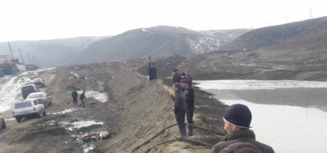 Оперативно устранена угроза подтопления возле горы Хербис в пригороде Кызыла