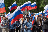 В Туве прошел митинг в поддержку российской армии