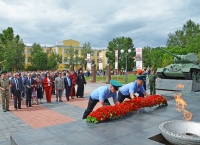 В Туве почтили память погибших в Великой Отечественной войне. Фото Ч. Саая
