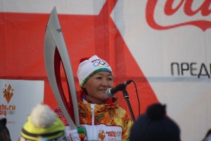 Эстафета Олимпийского огня в Кызыле стартовала от буддийского субургана 