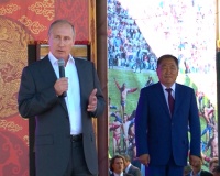 Президент России Владимир Путин побывал на стадионе «Хуреш», 06.09.2014