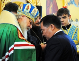Глава Тувы направил поздравление Патриарху Московскому и всея Руси Кириллу 