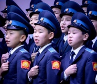 Посвящение  в кадеты в Кызылском Президентском училище