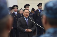 Глава Тувы принял участие в проводах сводного отряда полиции в служебную командировку на Северный Кавказ