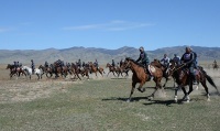 Открытие сезона конных скачек 2014 года в Туве.   Местечко Бора-Булак  в Дзун-Хемчикском районе республики.