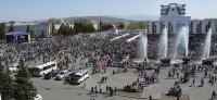 В столице Тувы Парад Победы открылся шествием «Бессмертного полка»